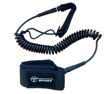 Load image into Gallery viewer, TT Sport Coil Leash For ISUP Black 8 ft
